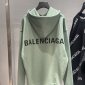Replica Balenciaga Hoodie Logo Medium Fit in Green