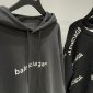 Replica Balenciaga Hoodie Logo Medium Fit in Black