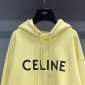 Replica Celine Hoodie Loose Cotton in Yellow