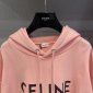 Replica Celine Hoodie Paris Cotton in Pink