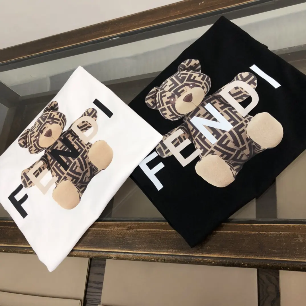 Fendi Bear Logo Black T-Shirt - Image 3