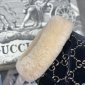 Replica Gucci Boot jacquard espadrille in Black