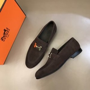 CORRENTE Genuine Ostrich Leather Brown Suede Loafers 