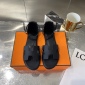 Replica Hermes Sandal Santorini in Black