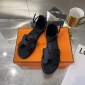 Replica Hermes Sandal Santorini in Black