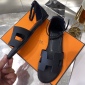 Replica Hermes Sandal Santorini in Black