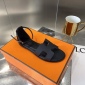 Replica Hermes Sandal Santorini in Black