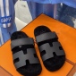 Replica Hermes Sandal Chypre in Black