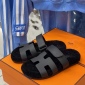 Replica Hermes Sandal Chypre in Black