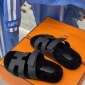 Replica Hermes Sandal Chypre in Black