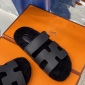 Replica Hermes Sandal Chypre in Black