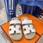 Replica Hermes Sandal Chypre in White