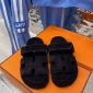 Replica Hermes Sandal Chypre in Black