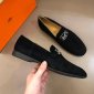 Replica Men's Velvet Black Slippers with Crystal Brooches
