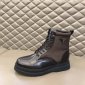 Replica Prada Boot Brushed rois leather and nylon
