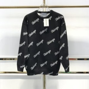 Balenciaga Sweatshirt Allover Logo in Black