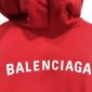 Replica Balenciaga Hoodie Logo Medium Fit in Red