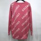 Replica Balenciaga Sweatshirt Allover Logo in Pink