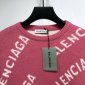 Replica Balenciaga Sweatshirt Allover Logo in Pink