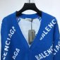 Replica Balenciaga Sweatshirt Cardigan in Blue