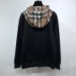 Replica Burberry Hoodie Check Hood Cotton Blend