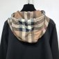 Replica Burberry Hoodie Check Hood Cotton Blend