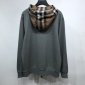 Replica Burberry Hoodie Check Hood Cotton Blend