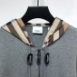 Replica Burberry Hoodie Check Hood Cotton Blend