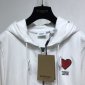 Replica Burberry Hoodie Heart in White