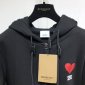 Replica Burberry Hoodie Heart in Black