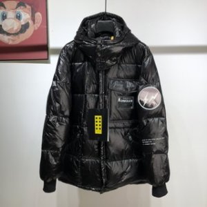 Moncler Down Jacket White Duck Down in Black