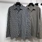 Replica Dior Shirt Oblique Overshirt in Gray