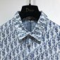 Replica Dior Shirt Oblique Overshirt in Blue