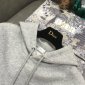 Replica Dior Hoodie Cd Icon Cotton in Gray