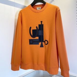 Hermes Sweatshirt Cotton Print in Orange