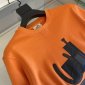 Replica Hermes Sweatshirt Cotton Print in Orange