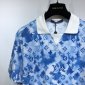 Replica Louis Vuitton Shirt Monogram Buttoned in Blue