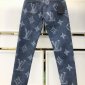 Replica Louis Vuitton Pants Striped Monogram Denim Cargo