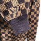 Replica Louis Vuitton Sweatshirt Ribbed Damier Crewneck