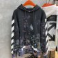 Replica Off-White Hoodies Logo Cotton in Black