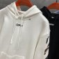 Replica Off-White Hoodies Logo Cotton in Black