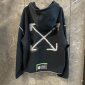 Replica Off-White Hoodies Logo Cotton in Black