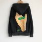 Replica Off-White Hoodies Logo Cotton in Black