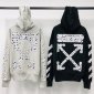 Replica Off-White Hoodies Logo Cotton in Black