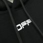 Replica Off-White Hoodies Logo Cotton in Black