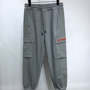 Prada Pants Print Cotton in Gray