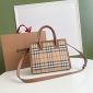 Replica Burberry Vintage Check Two-handle Title Bag