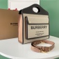 Replica Burberry Two-tone Canvas and Leather Pocket Bag