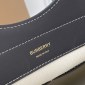 Replica Burberry Two-tone Canvas and Leather Pocket Bag