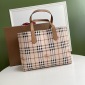 Replica Burberry Leather Two-handle Title Bag